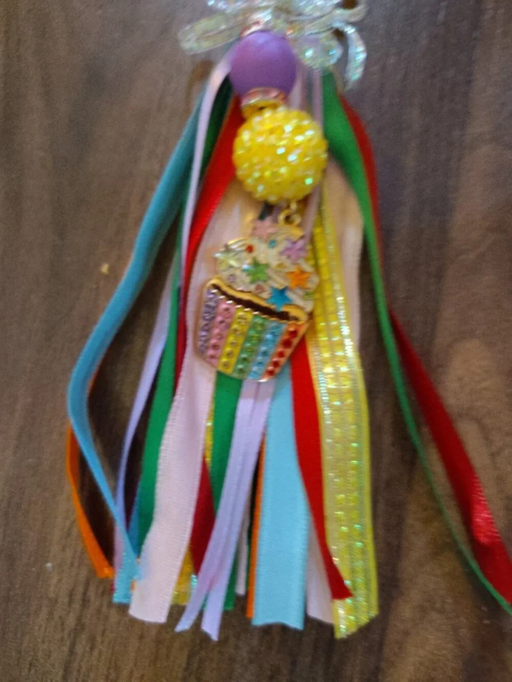 Enchanting Artisan Handmade Ribbon Tassel For Bags/Keychain/Car With Charm